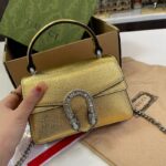 Gucci Tote Dionysus Gold Metallic Bag GC248 - Image 6