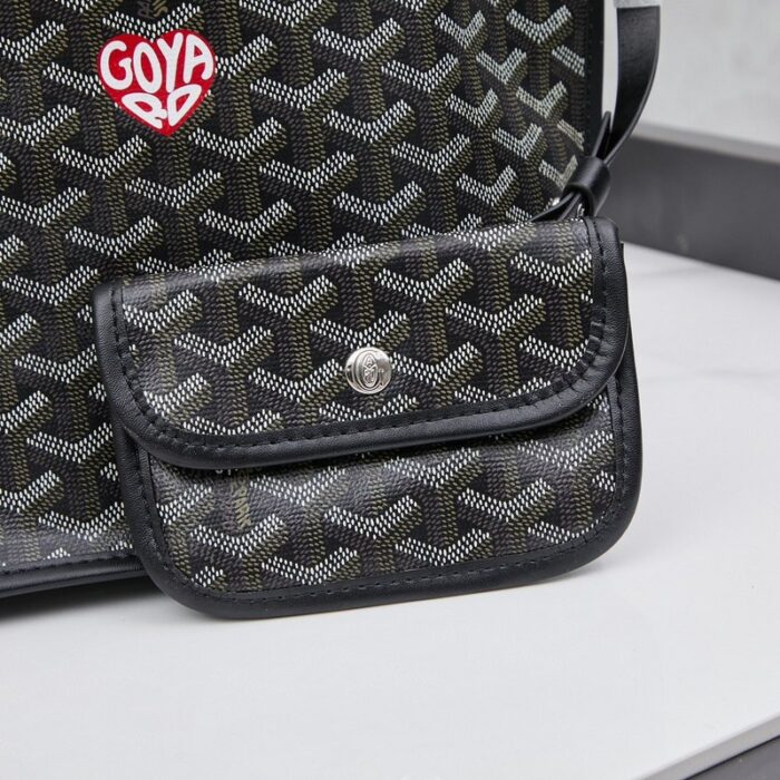 Goyard Anjou Mini Bag Customized Heart Black GYD026 - Image 6