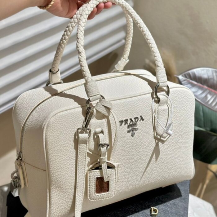 Prada Bauletto Vitello Daino Tote Bag PD102 - Image 6