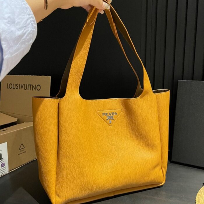 Prada Flou Leather Tote Bag PD094 - Image 7