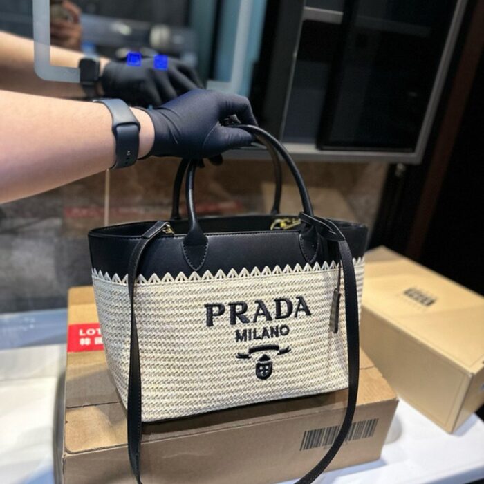 Prada Crochet Tote Bag PD088 - Image 8